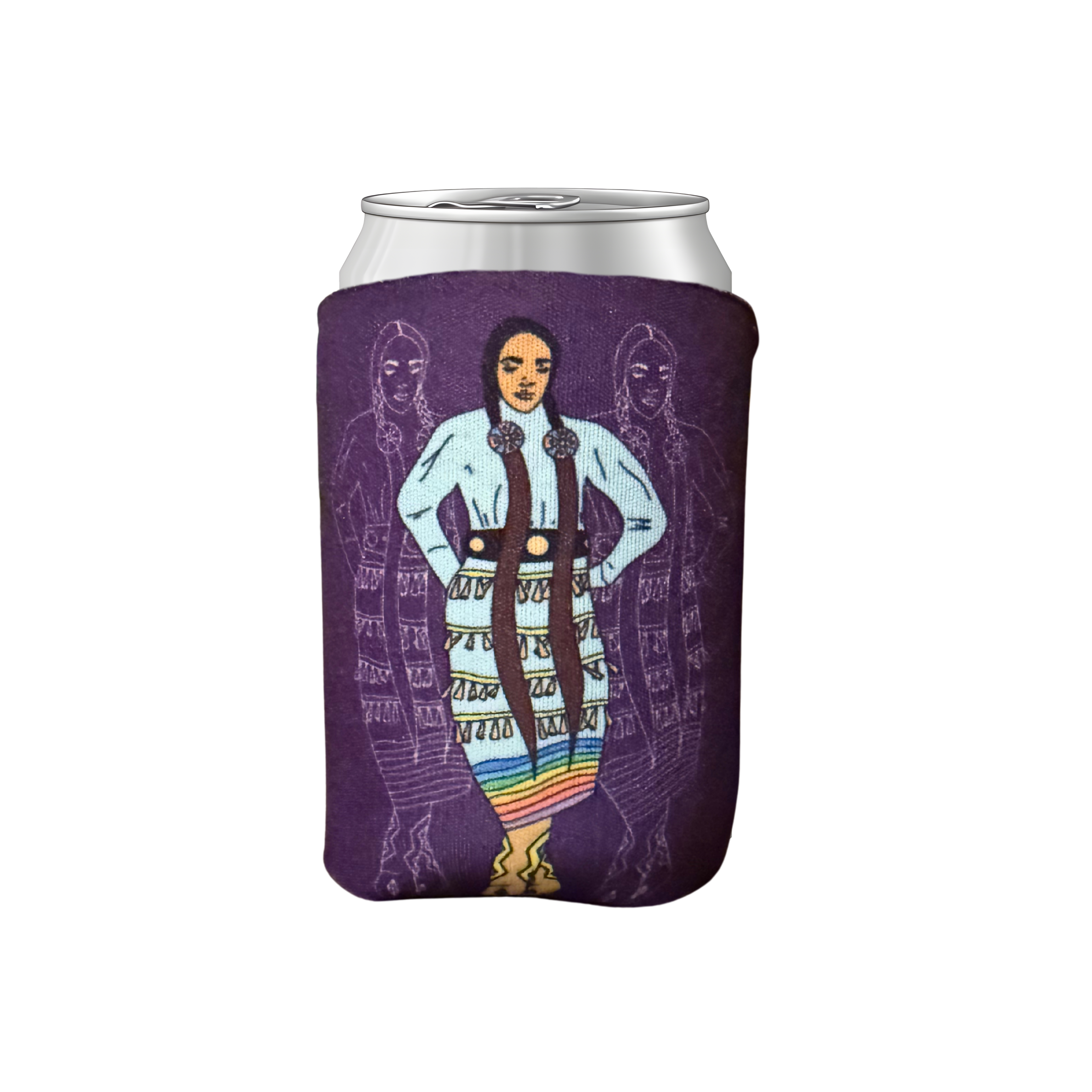 Jingle Dress Dancers Koozie - Standard Can Size