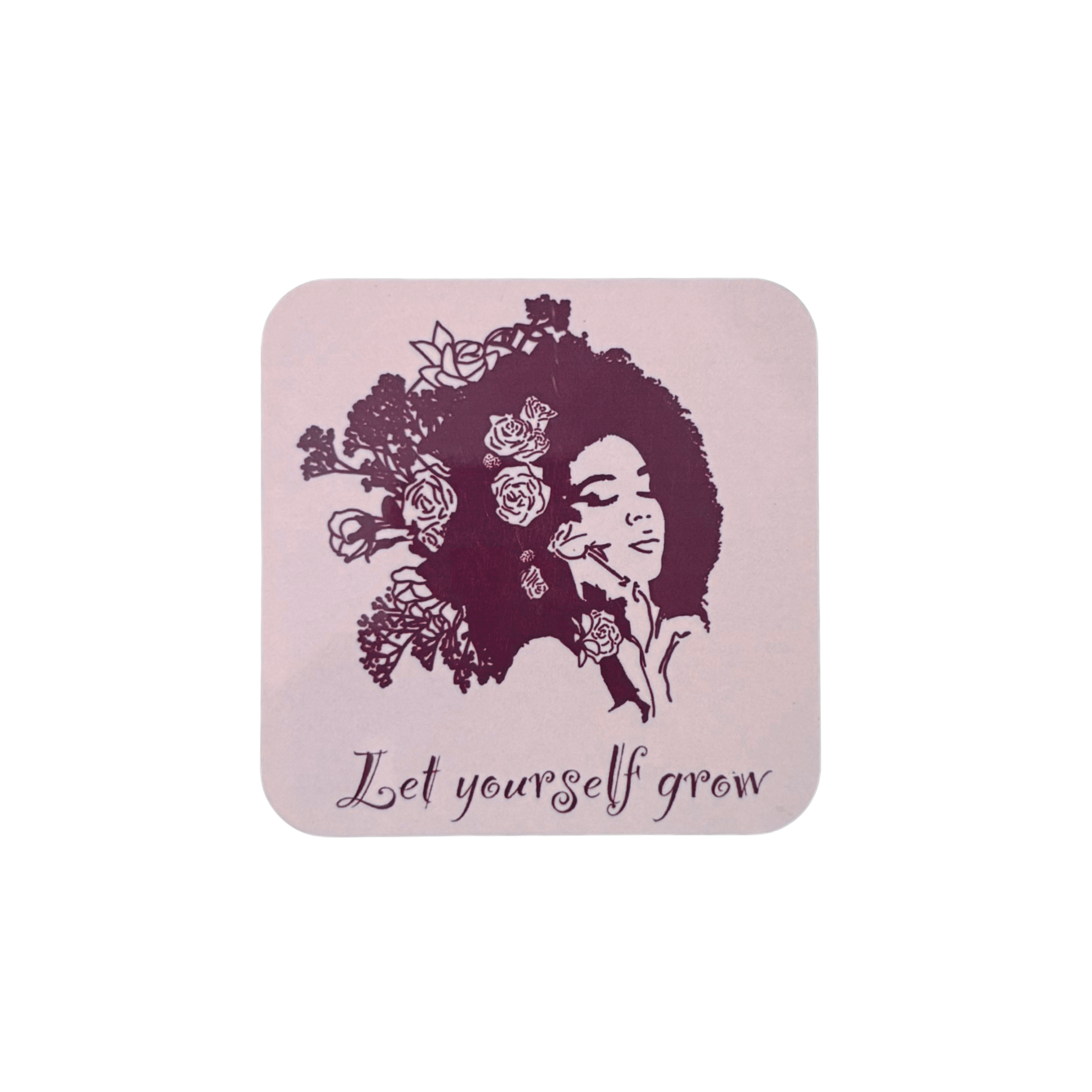Let Yourself Grow Wooden Fridge Magnet - 3x3 inch