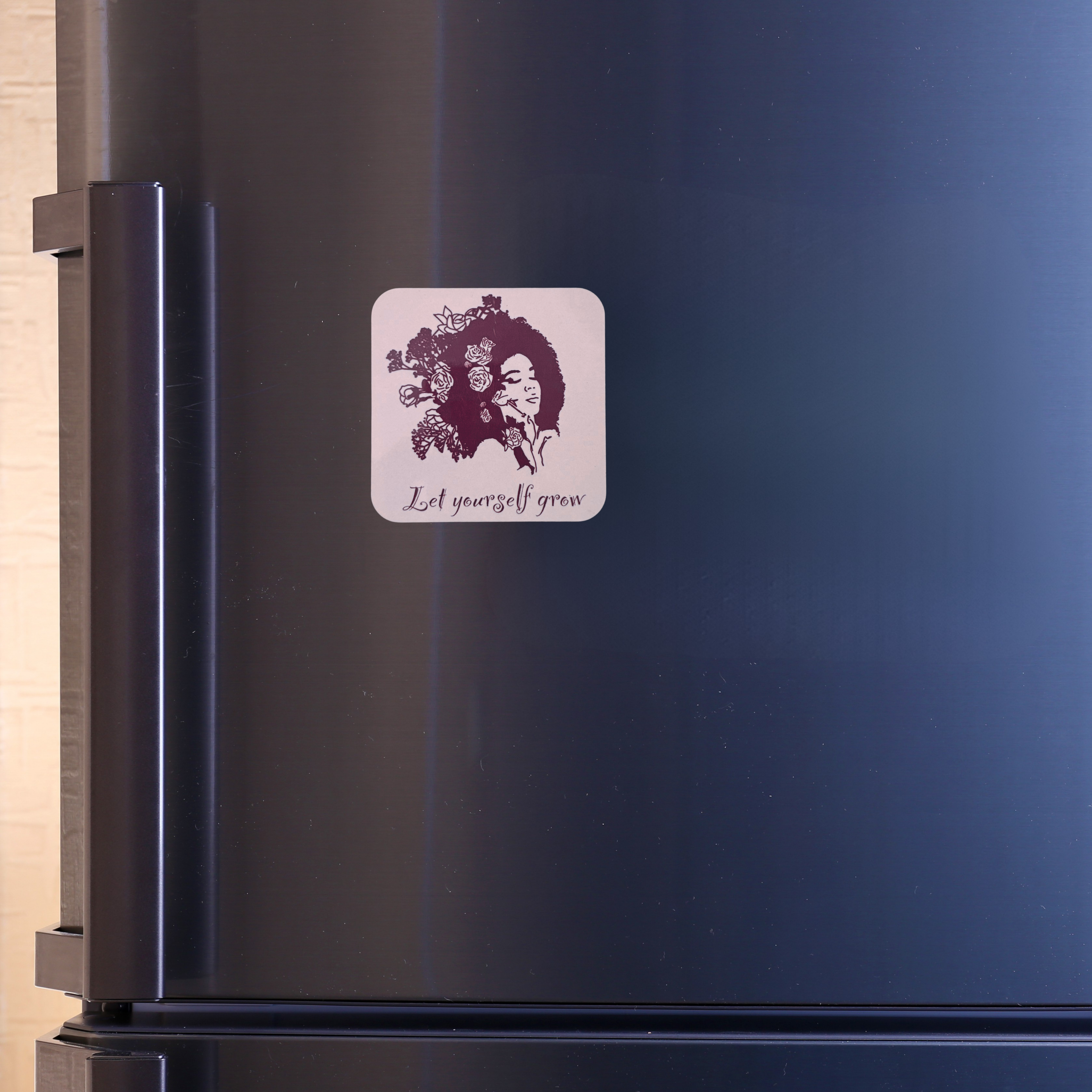Let Yourself Grow Wooden Fridge Magnet - 3x3 inch