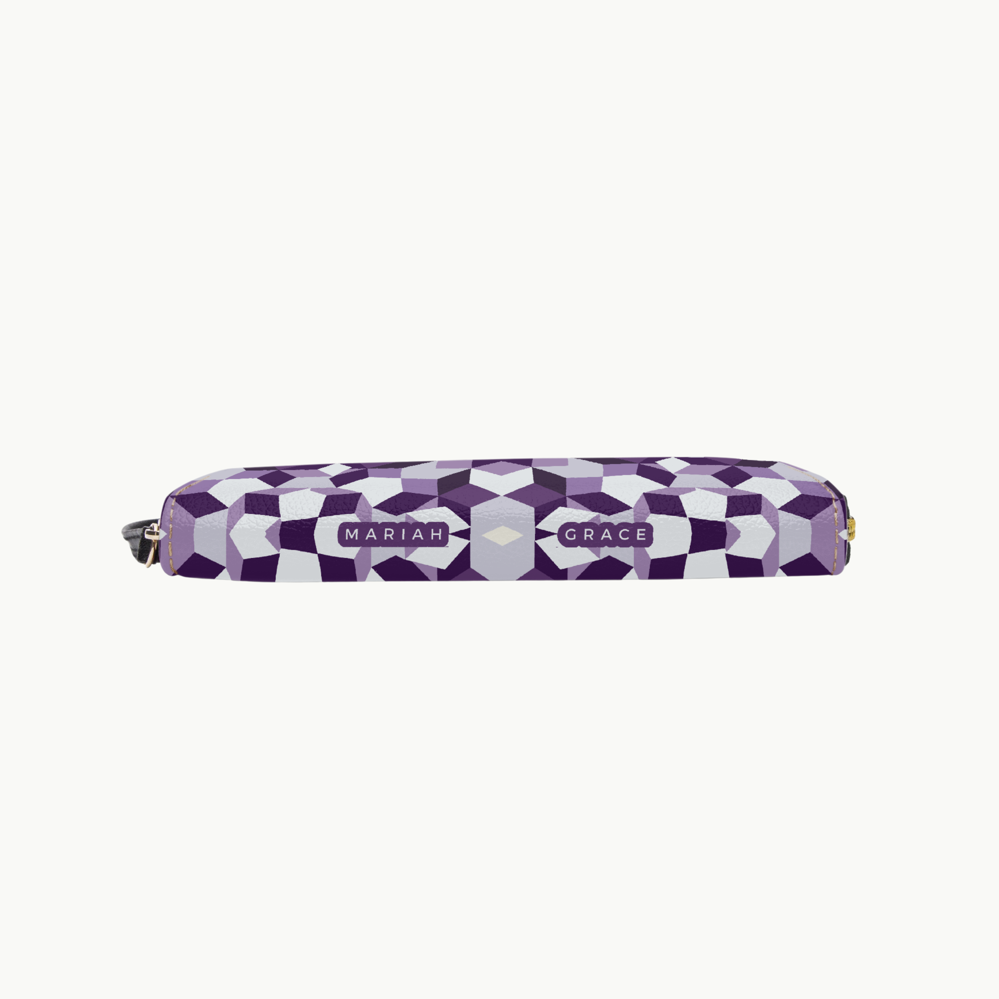 Geometric Wampum Clutch Wallet with Wristlet