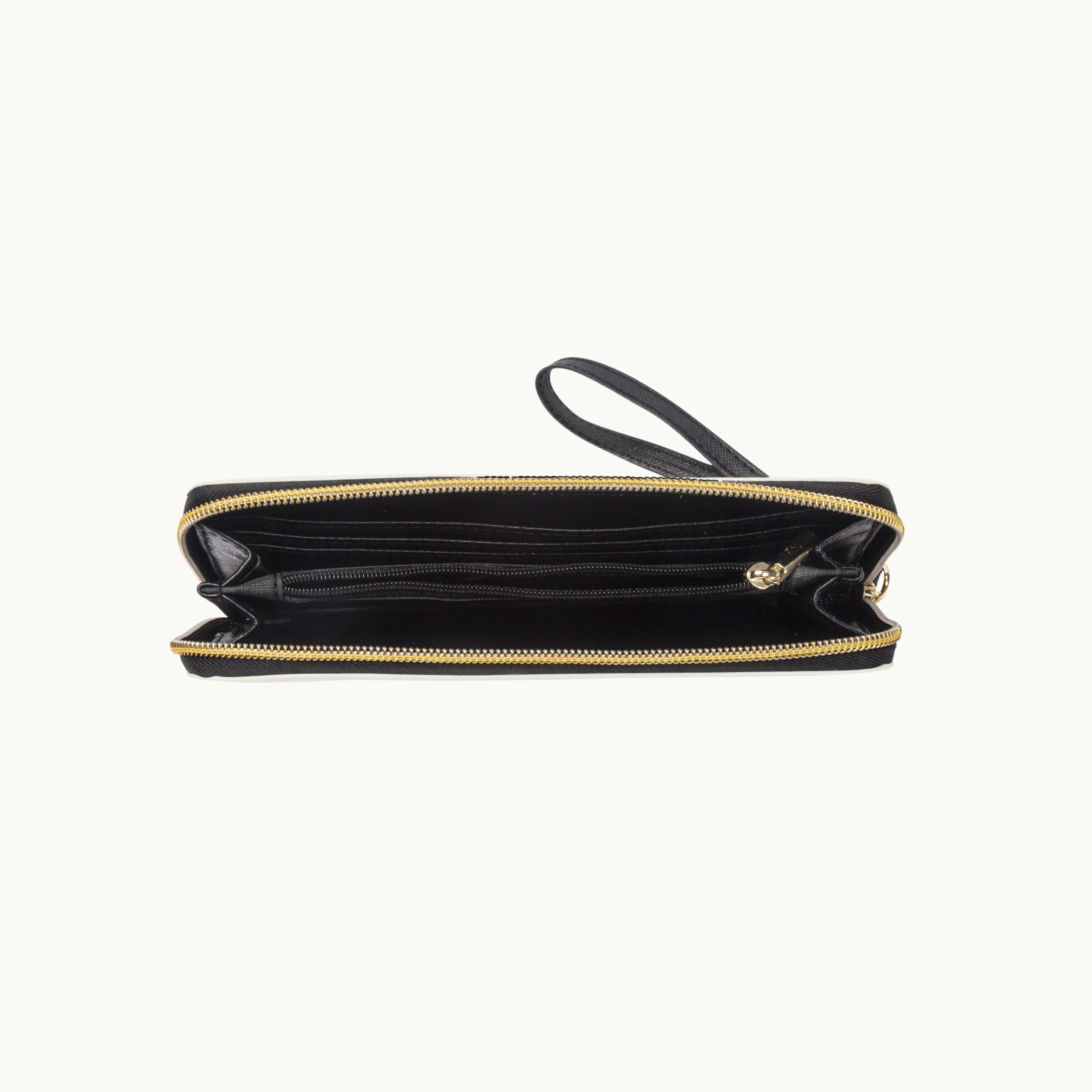 Quahog in Sand Leather Clutch Wallet with Wristlet