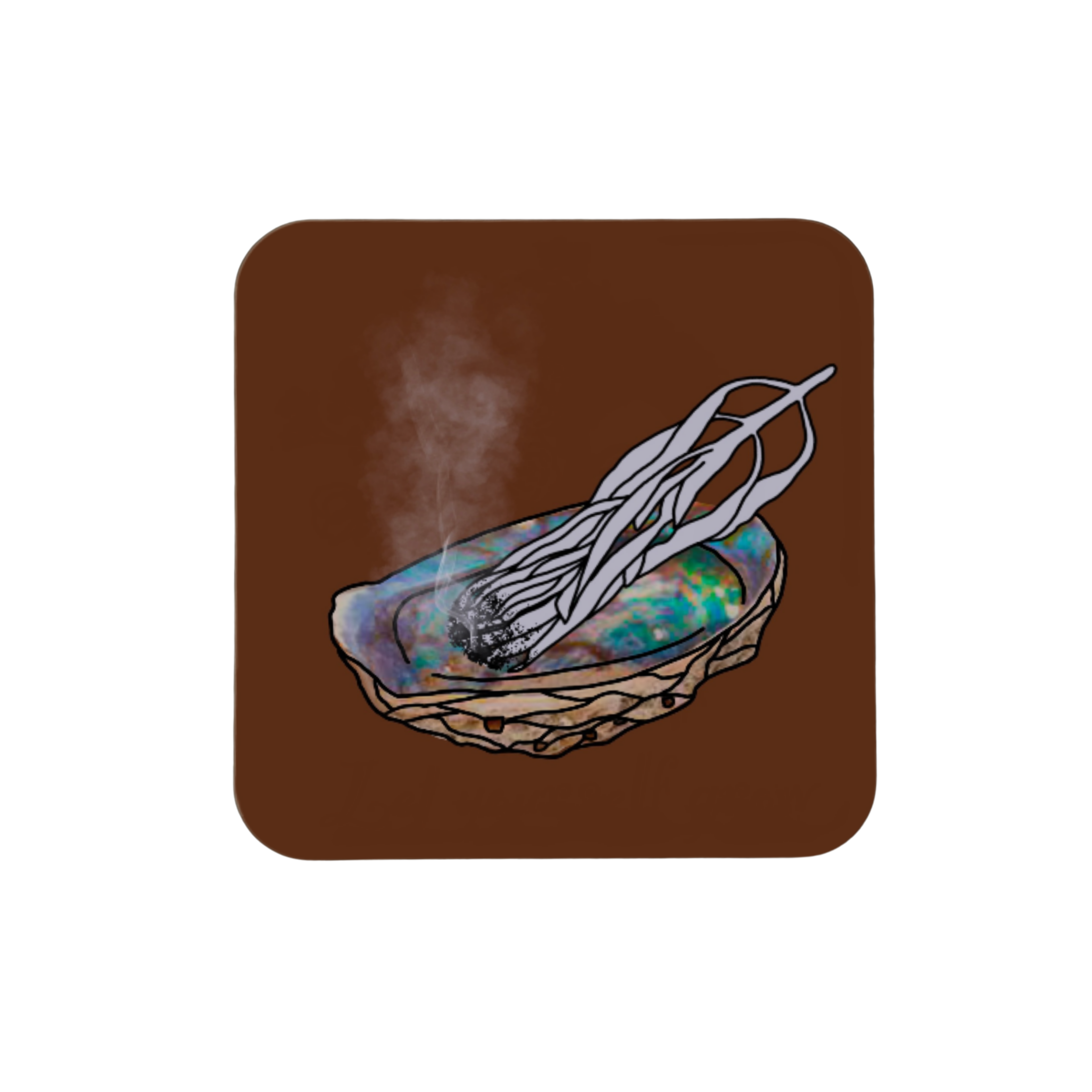 Smudge Wooden Fridge Magnet - 3x3 inch