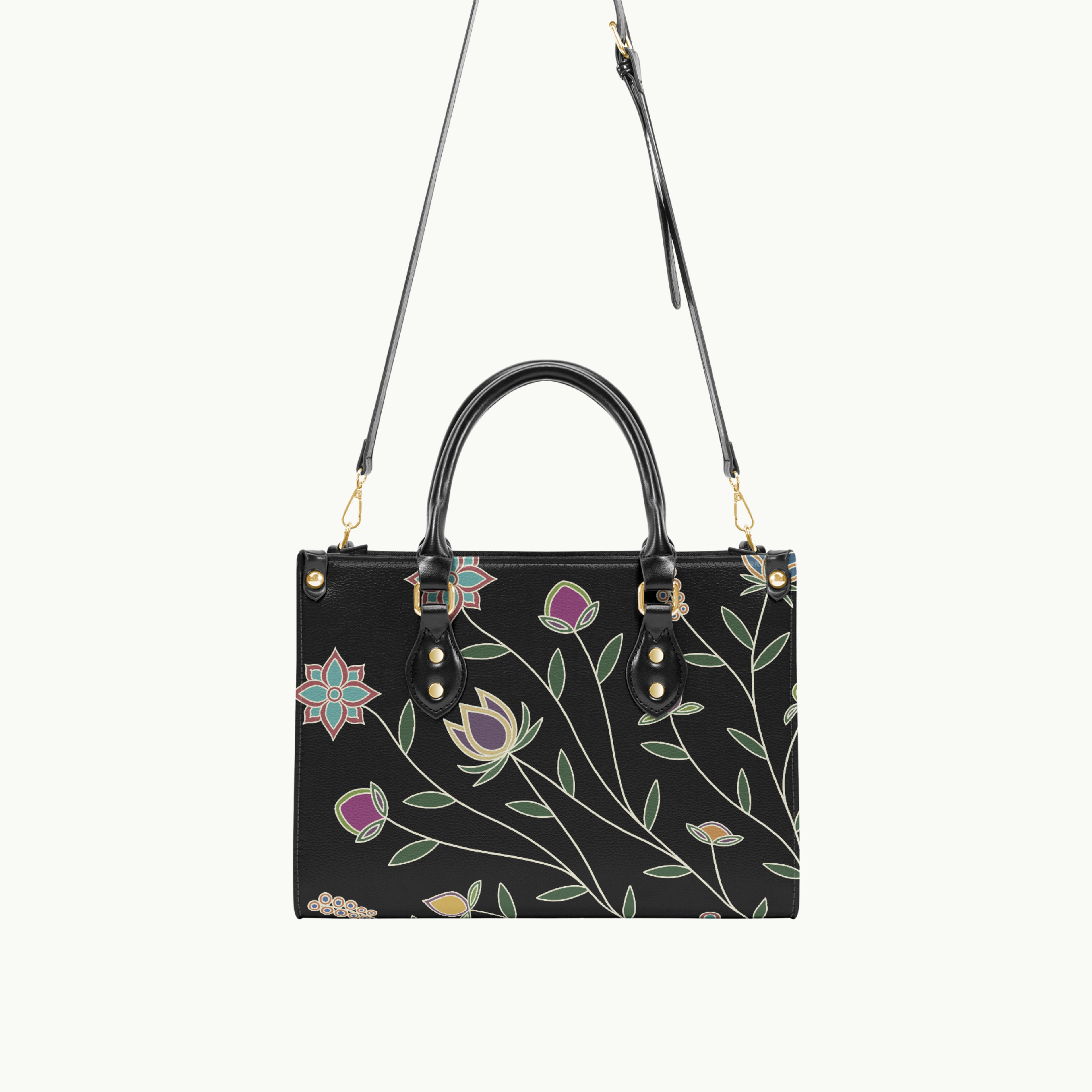 Ojibwe Floral Adjustable Purse