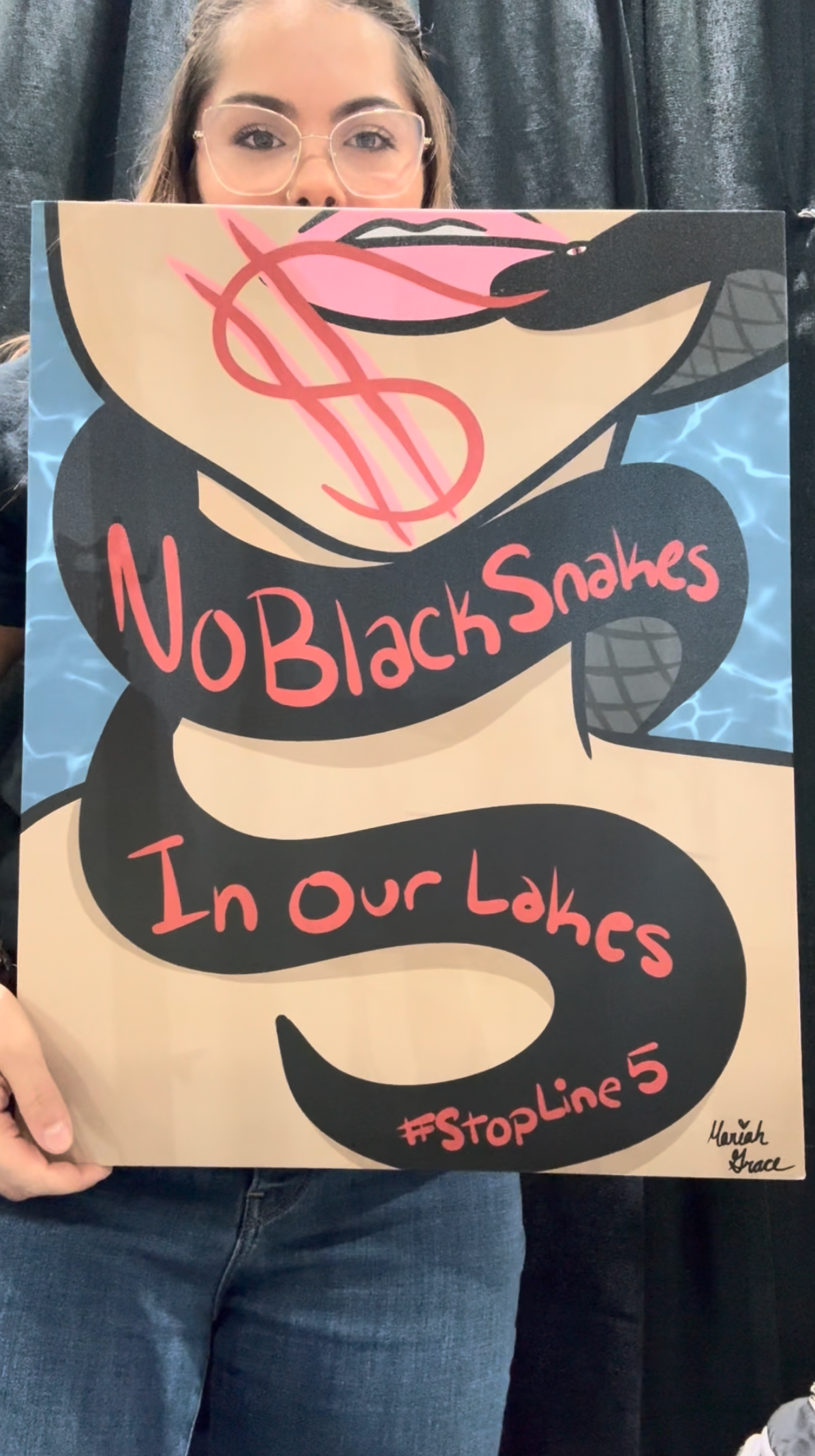 #StopLine5 Canvas Print